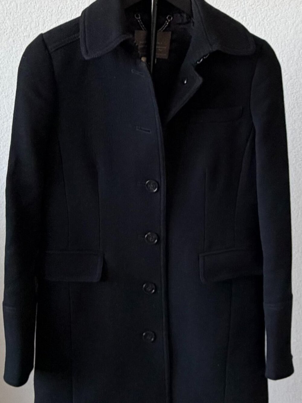 J.Crew Double Cloth Wool Coat – Size 2 – Navy/Black